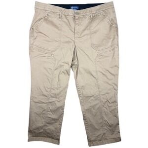 Democracy Absolution Khaki‎ Cargo Cropped Pants Tan Plus Size 24W BH2415E8X2